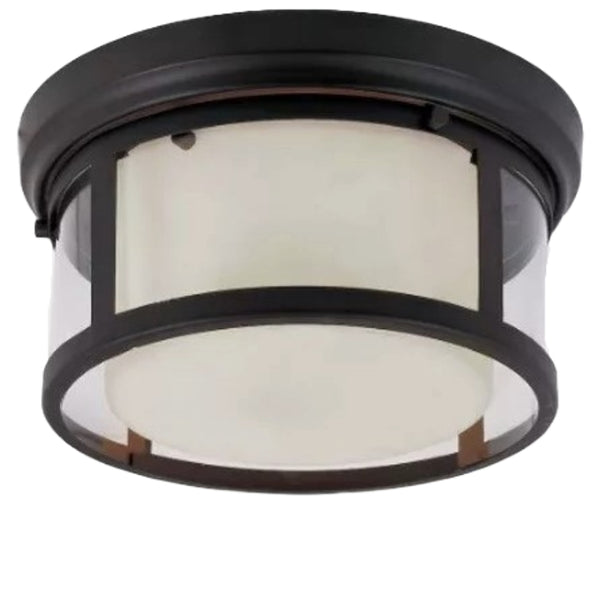 13.25" RUBBED OIL BRONZE CEILING FIXTURE LIGHT C/P 1.BROWN BOX WITH COLOR LABEL