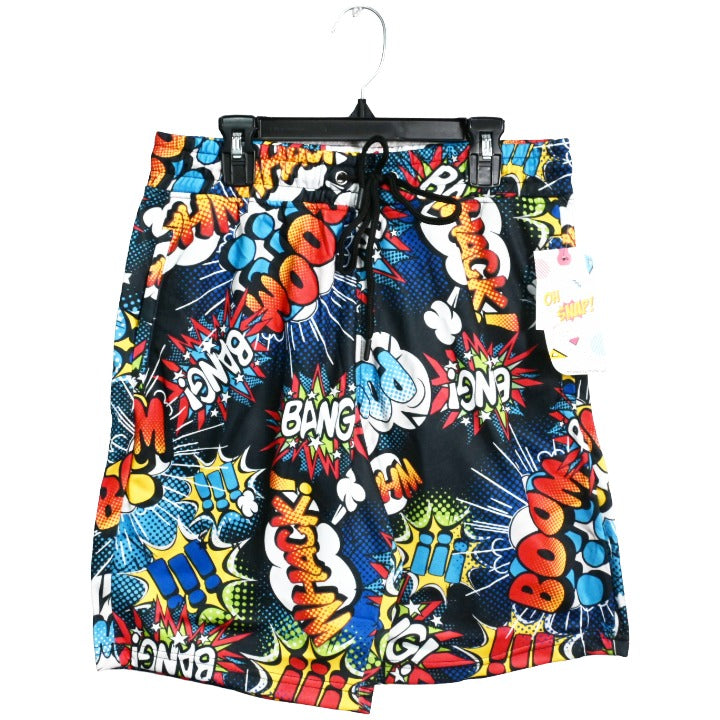 Mens Blk Pop AOP Volley Shorts C/P 36 Drill Clothing Co.