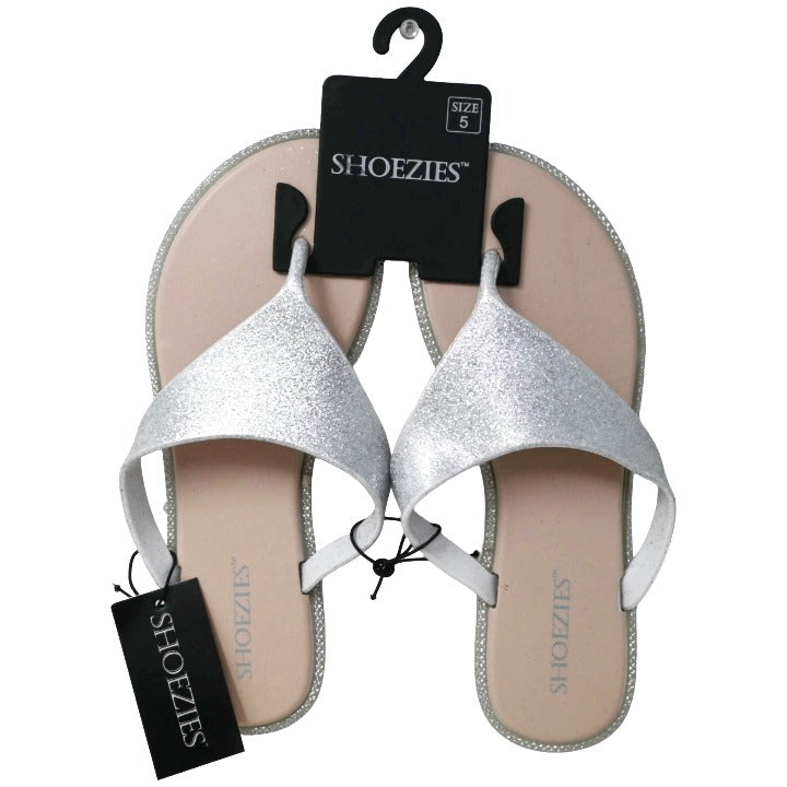 Womens Slv Glit Sandals C/P 24 SHOEZIES