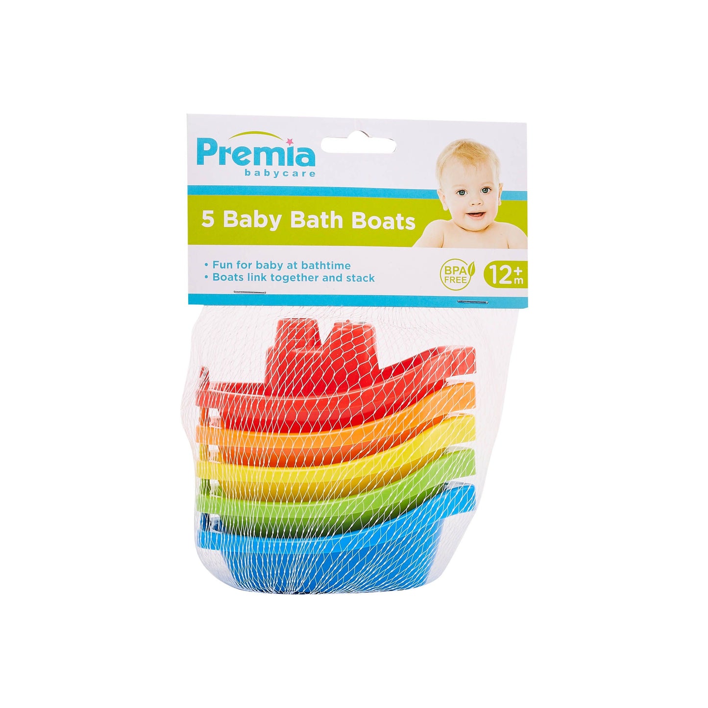Premia 5pc Baby Bath Boats C/P 36