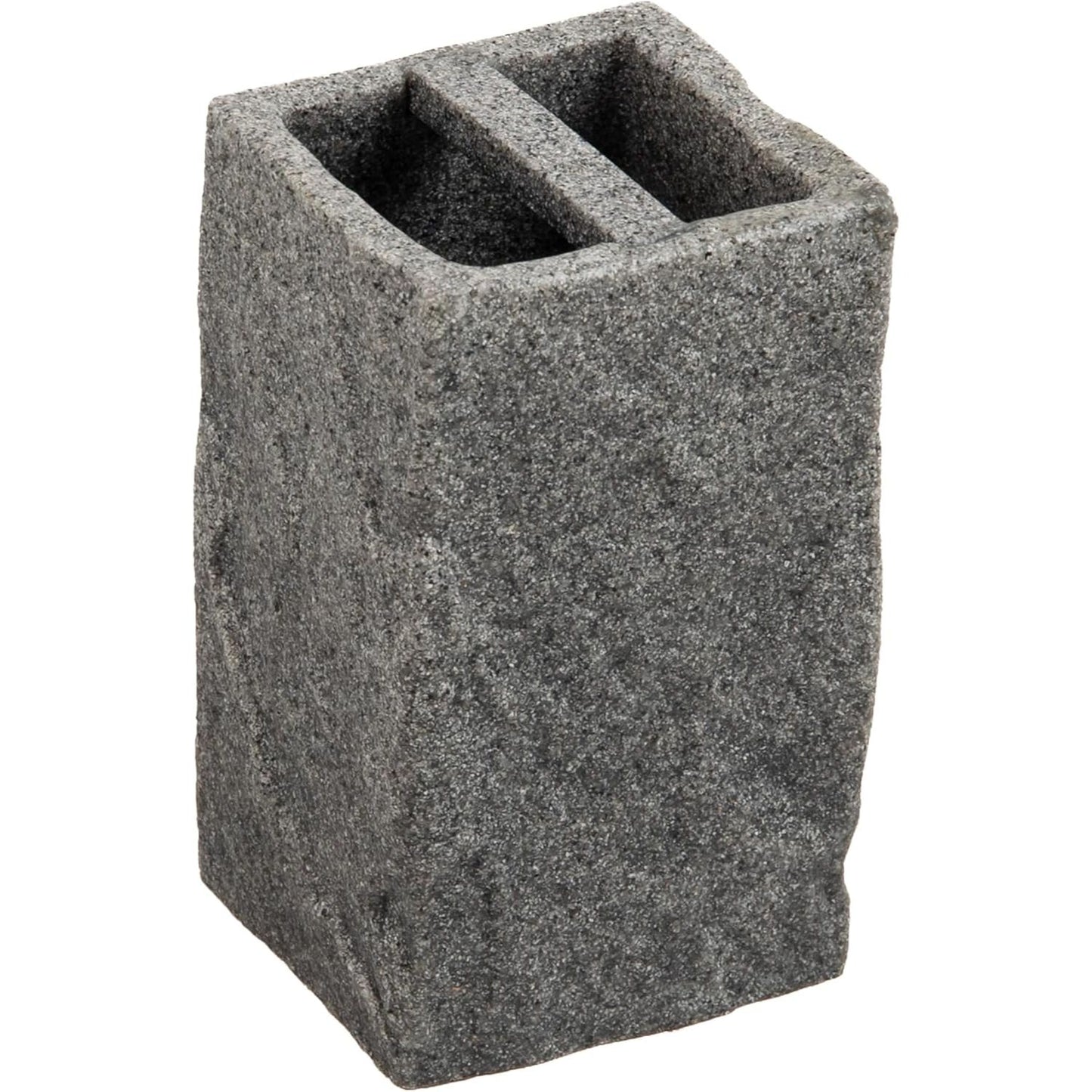 RESIN GREY CONCRETE LOOK TOOTHBRUSH HOLDER C/P 24