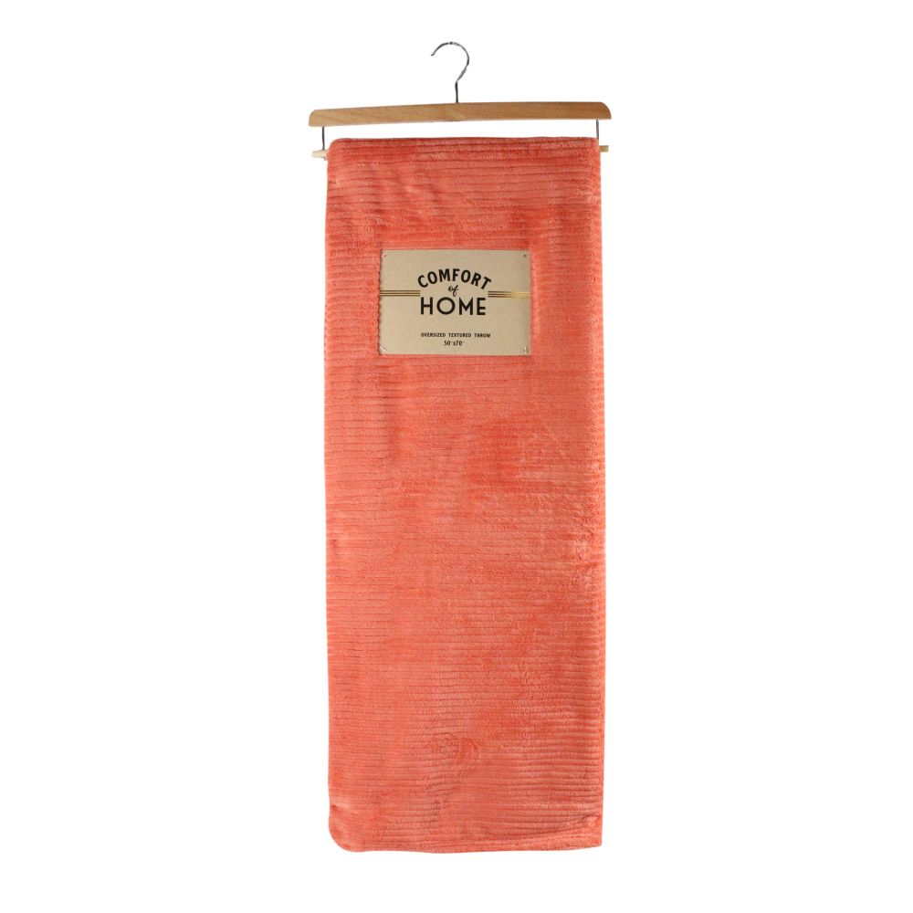 50"x70" SOLID RIB JACQUARD THROW C/P 8