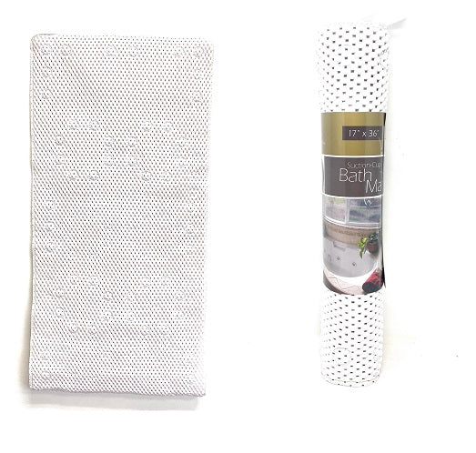 17" X 36" White Soft Bath Mat C/P 24