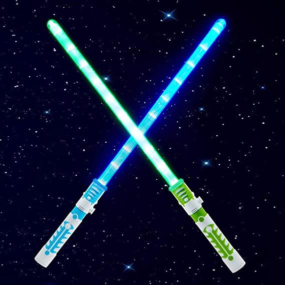2pc Light Sabers Blue and Green Toy Set C/P 36