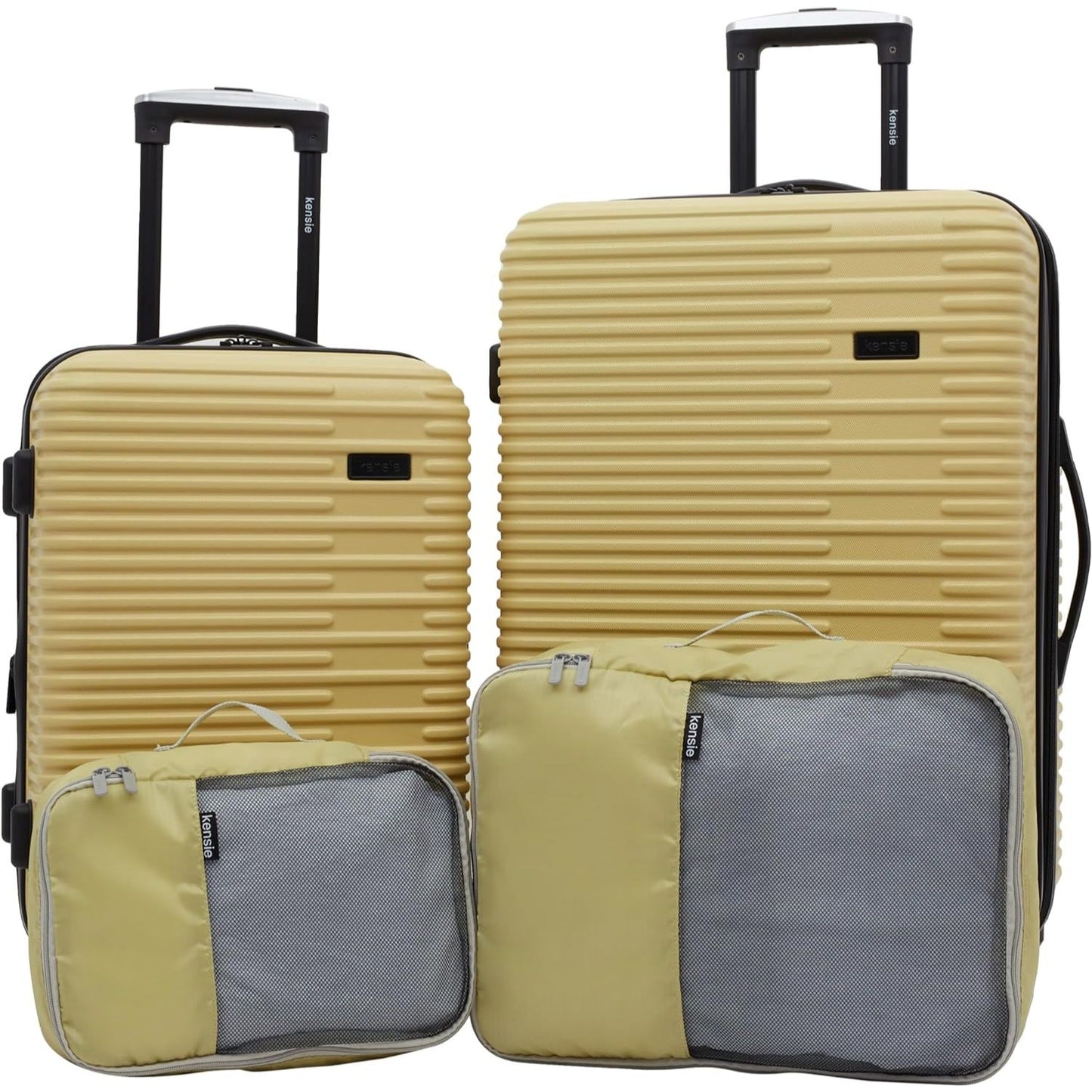 4pc KENSIE DRIED MOSS ROLLING LUGGAGE SET C/P 1