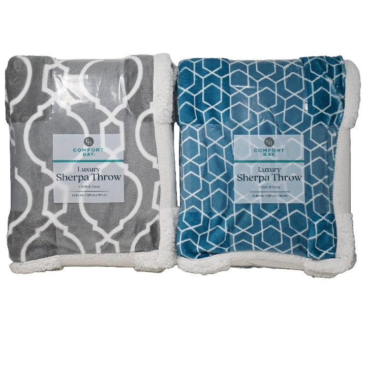 PLUSH/SHERPA THROW C/P 20