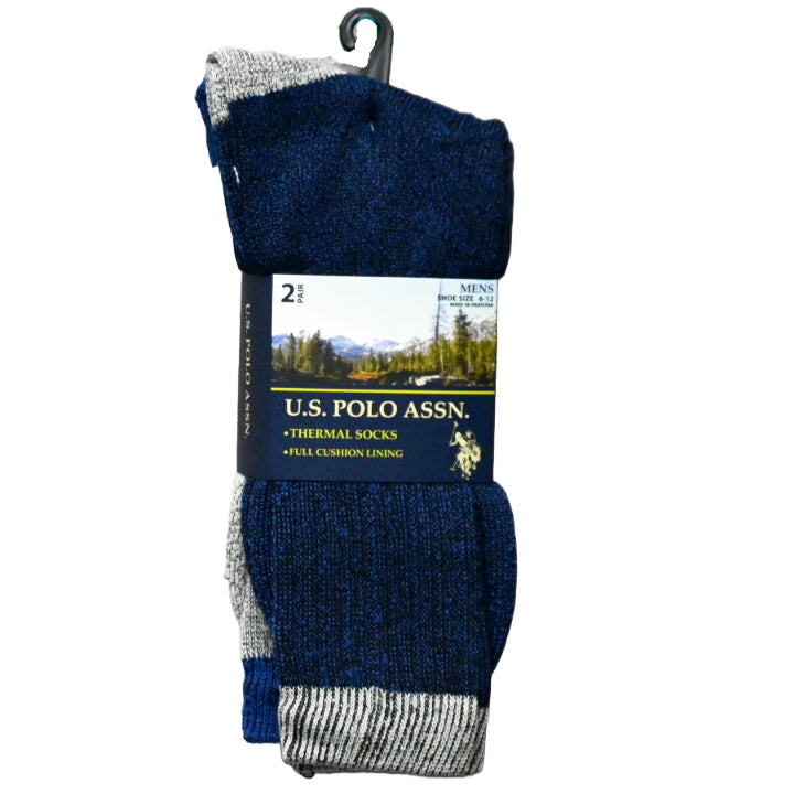 2pk MEN BOOT SOCKS U.S. POLO ASSN. SIZE 6-12 C/P 48