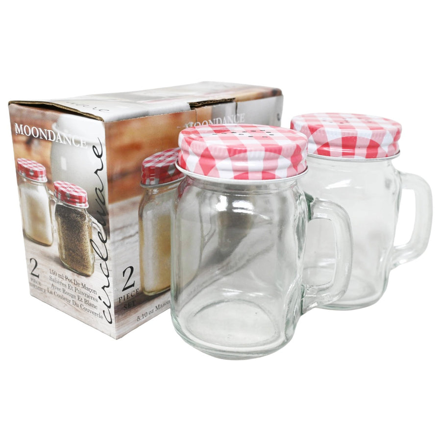 2pc Mason Jar Salt & Pepper Set C/P 12 Circleware