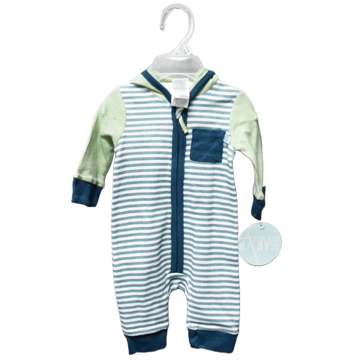 BOYS OLIVE COVERALL WITH HOOD C/P 48