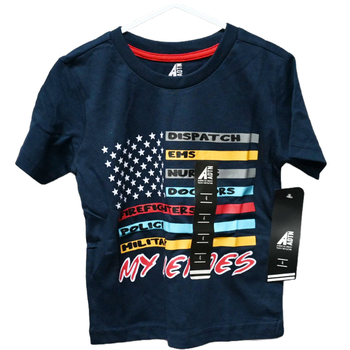 BOYS SIZE 4-7 MY HEROS S/S T-SHIRT C/P 24