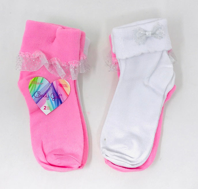 6-8 2PK CG DOTTED TURNCUFFS C/P 60