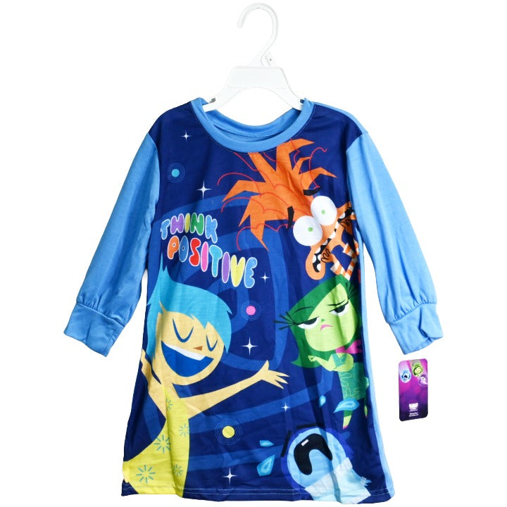 Think Positive Sz 4,6,8,10 Nightgown Pajama Sleepwear C/P 6 Disney Pixar Inside Out