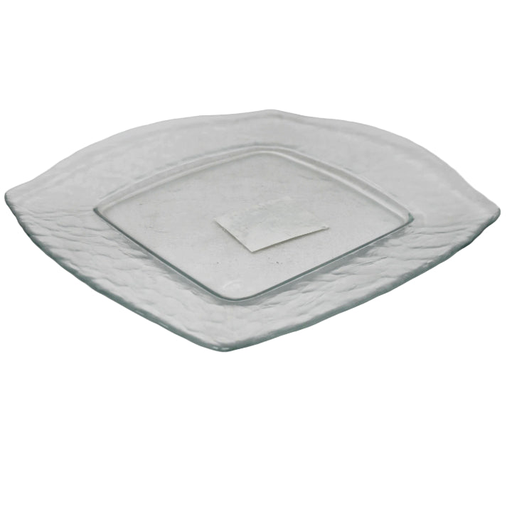 10.5" SQUARE GLASS PLATE C/P 12