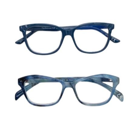 2Pk Reader +3.0 Blue Marble & Navy Reading Glasses C/P 72