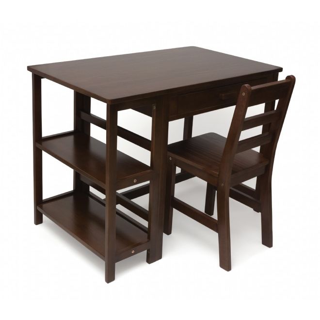 KIDS WORKSTATION (DESK & CHAIR) WALNUT FINISH C/P 1