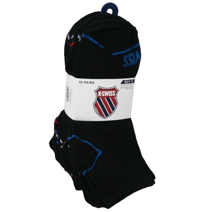 K-SWISS 10PK 9-11 BOYS QT STRIPE SOCKS C/P 36