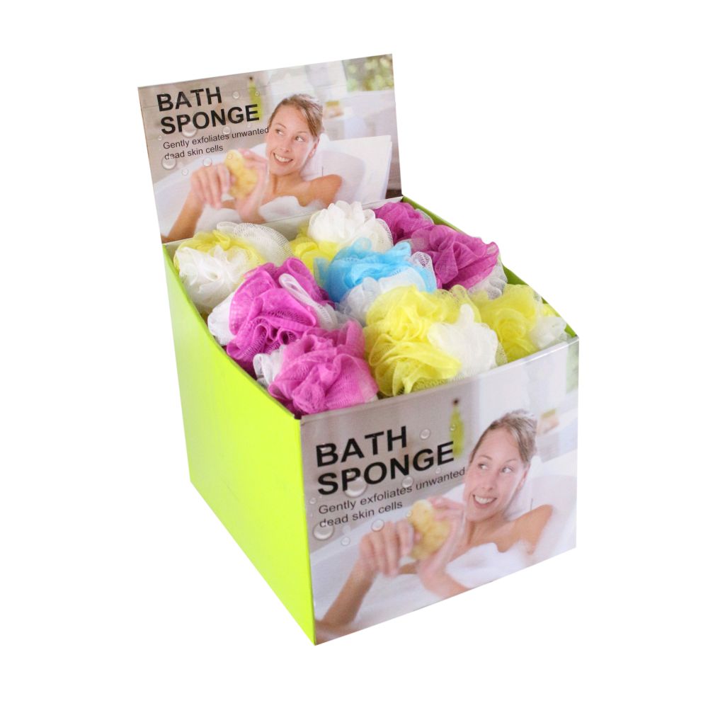 BATH SPONGE NYLON Assorted Color C/P 72