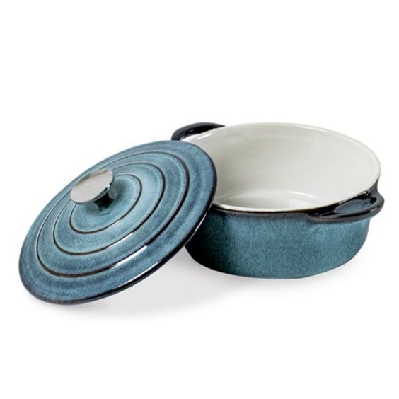 11.75" ROUND REACTIVE COVERED CASSEROLE C/P 4