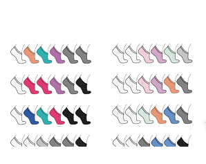 6pk WOMEN SPORTS SOCKS ASST C/P 192