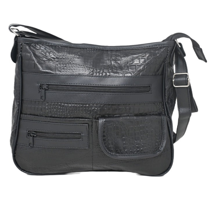 BLACK SERPENTINE PATTERN HANDBAG C/P 40