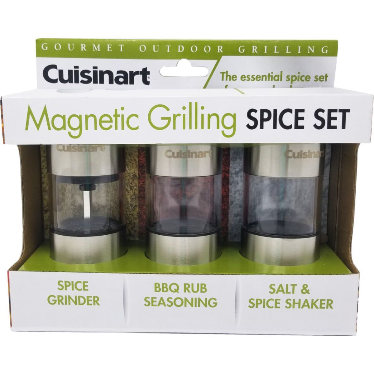 3pc Magnetic Grilling Spice Set - Stainless Steel C/P 12