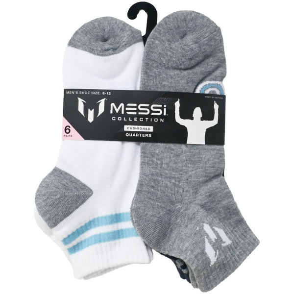 6pk Mens Messi Lockup Crew Socks C/P 25 Messi