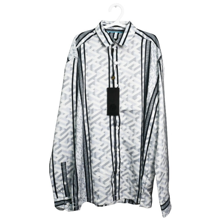 Blk Gry LS Geo Shirt C/P 60 Drill Clothing Co.