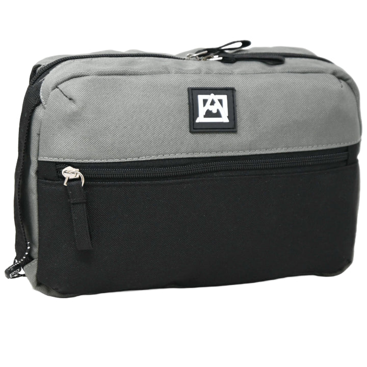 *OUTSIDE OF CA* MEN BLK/GRY NYLON TOILETRY BAG C/P 16