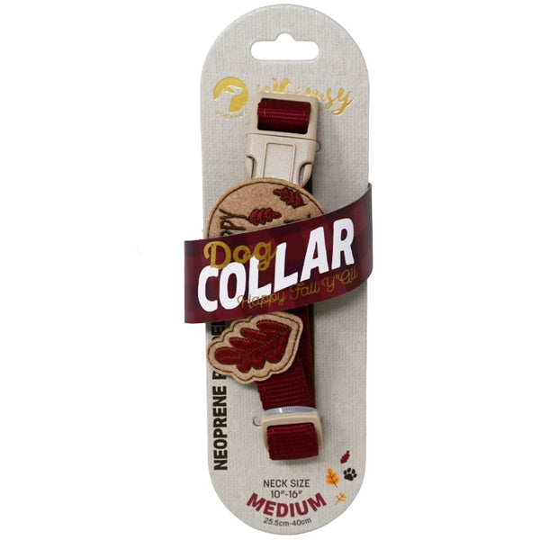 DOG COLLAR IVORY/RED C/P 48 DOGHAUS