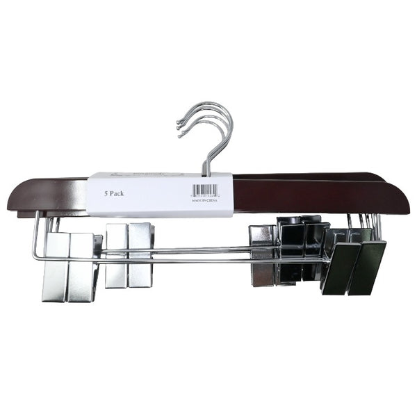 5pk Brn Skirt Hanger Set C/P 10