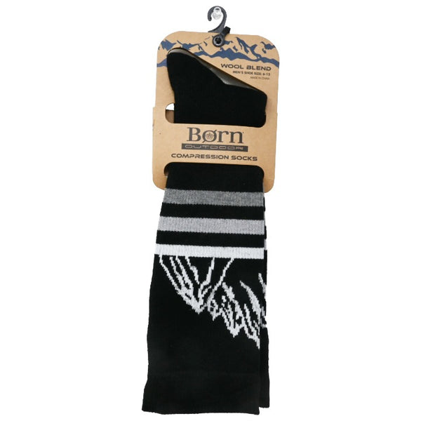Mens 10-13M Mount Wool Blend Compression Socks C/P 60 BORN