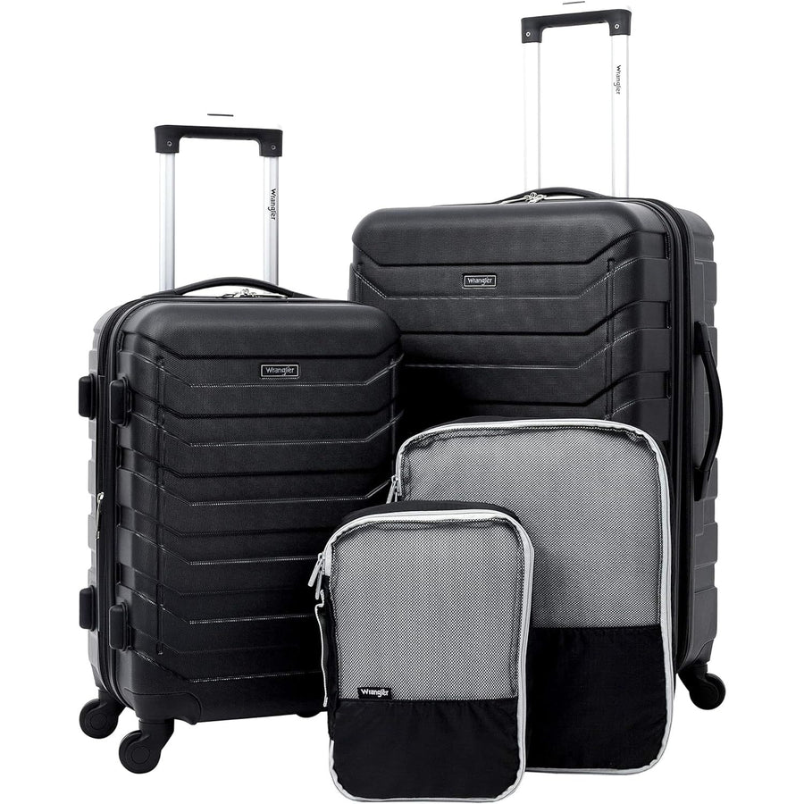 4pc WRANGLER BLACK ROLLING LUGGAGE SET C/P 1