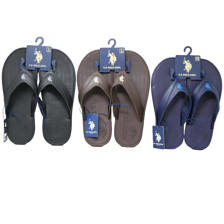 U.S. POLO ASSN. MEN'S ASST SIZE & COLOR BLK/BLUE/BRN SANDALS C/P 36