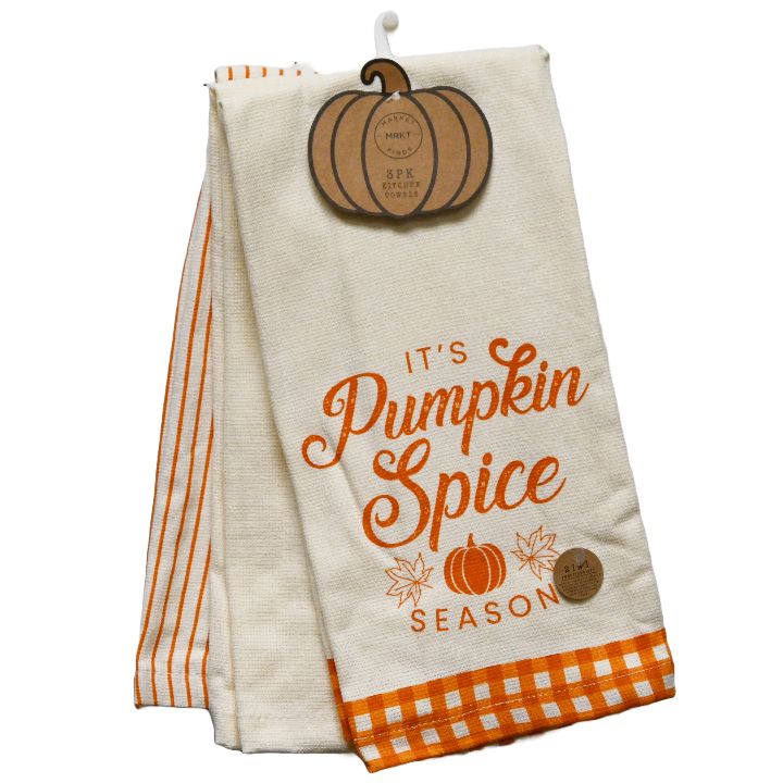 3pk AUTUMN KITCHEN TOWEL SET C/P 24