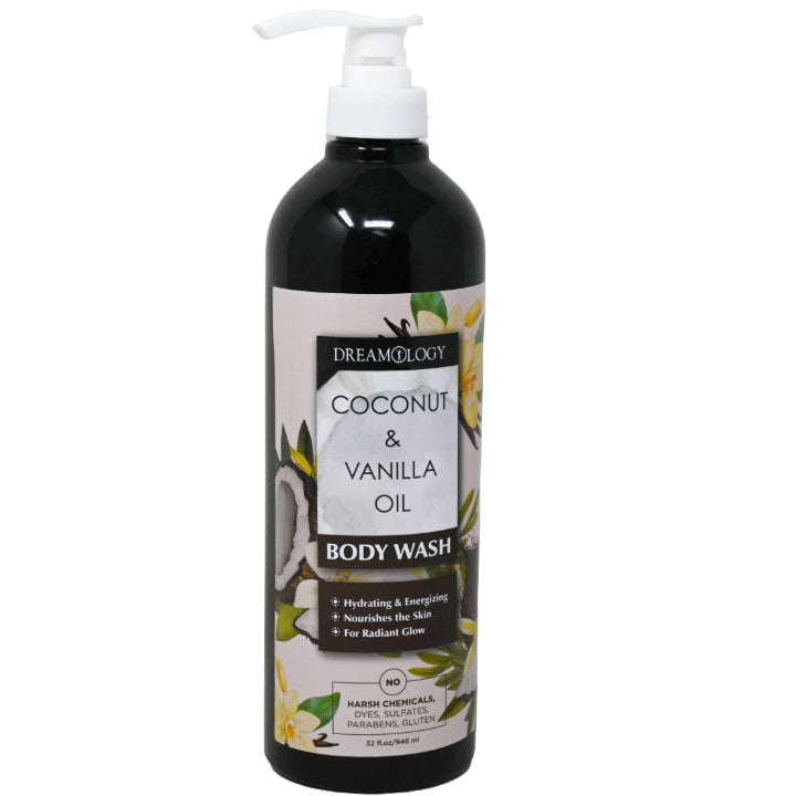 Dreamology Coconut + Warm Vanilla Body Wash 32 fl oz with pump C/P 6