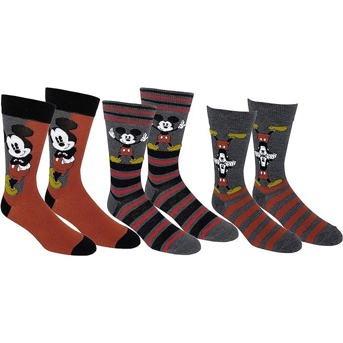 3pk MEN MICKEY CHILLIN CREW SOCKS SIZE 10-13 C/P 60