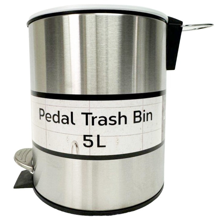 5L Trash Bin SSWh C/P 6