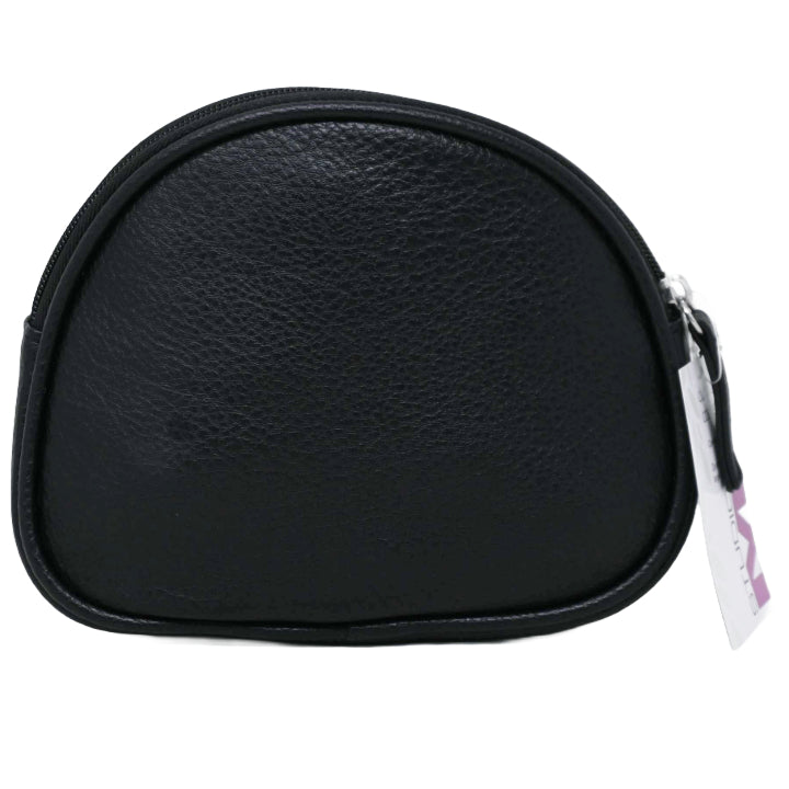 BLACK ZIP TOP DOME COSMETIC BAG C/P 24