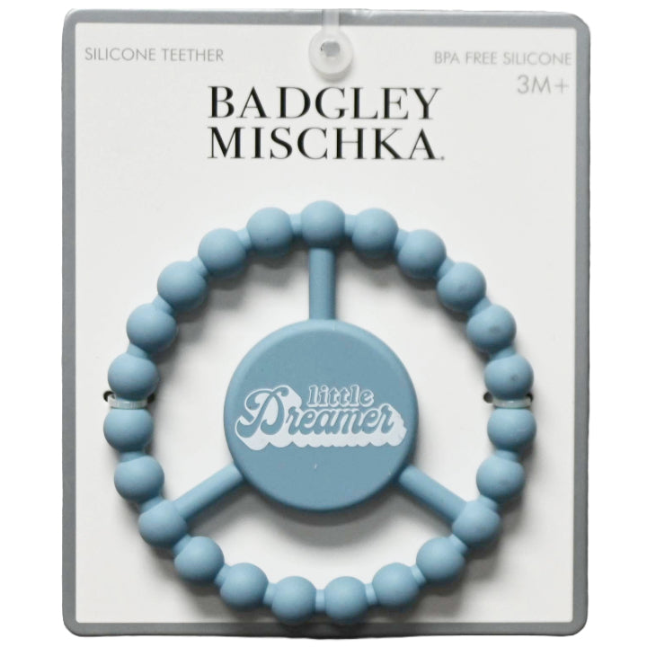 1pc Silicone Peace Teether - Baby Blue "Little Dreamer" C/P 100