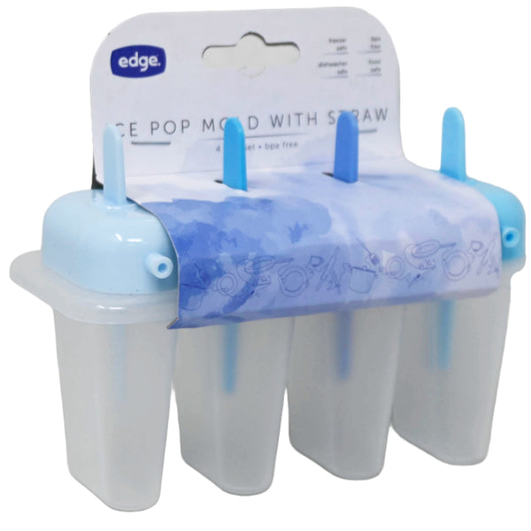 Edge 4pk Popsicle Mold Multicolor Handles C/P 120