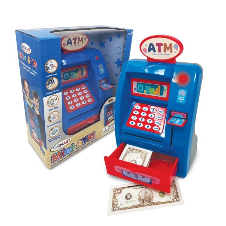 Mini ATM w/Lights & Sounds Piggy Bank Station Toy C/P 12