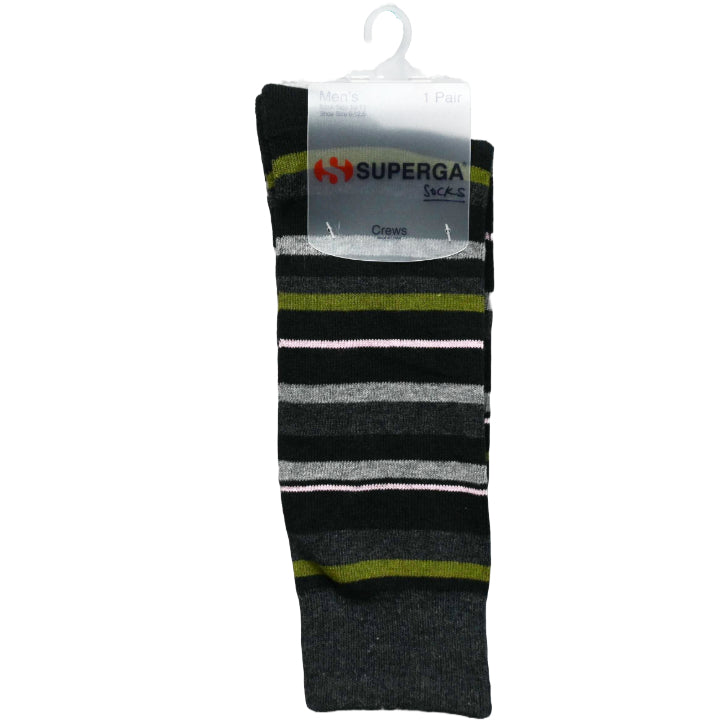 1pk MENS FASHION CREW SOCKS SIZE 10-13 C/P 60