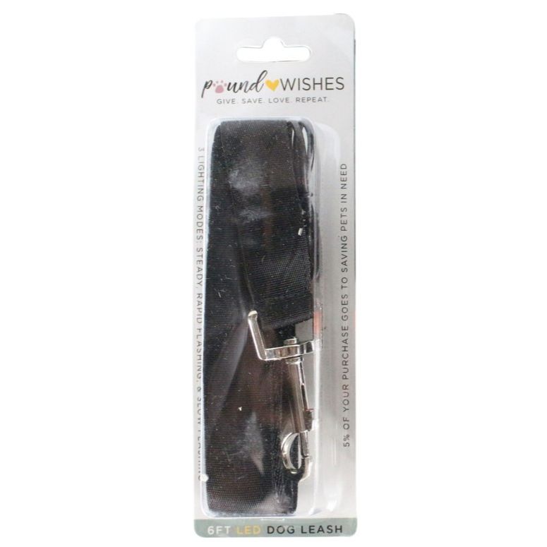 6ft BLACK/RED LED DOG COLLAR C/P 48