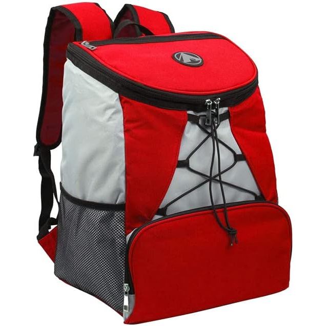 *OUTSIDE OF CA* Red Insulated Leakproof Soft Cooler Backpack C/P 14