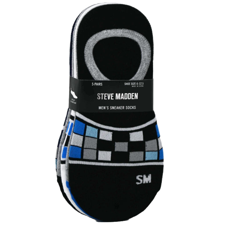 5pk MEN SNEAKER LINERS 3-ASST COLORS SIZE 10-13 STEVE MADDEN C/P 36
