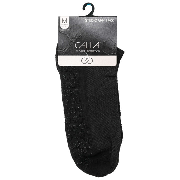 *NO USA* Ladies M PLUM 1 pair Calia No Show Grip Socks C/P 24