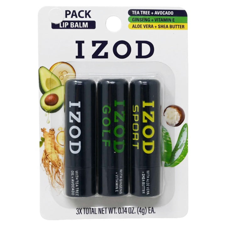 3pk IZOD Lip Balm C/P 48