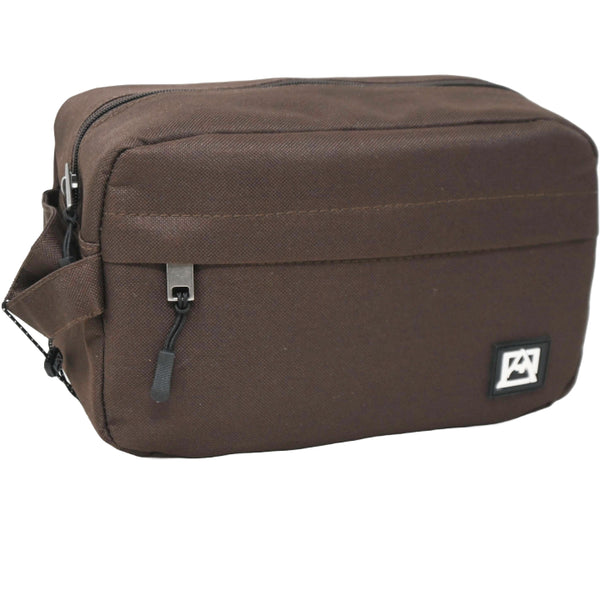*OUTSIDE OF CA* AVALANCHE MEN BROWN TOILETRY BAG C/P 30