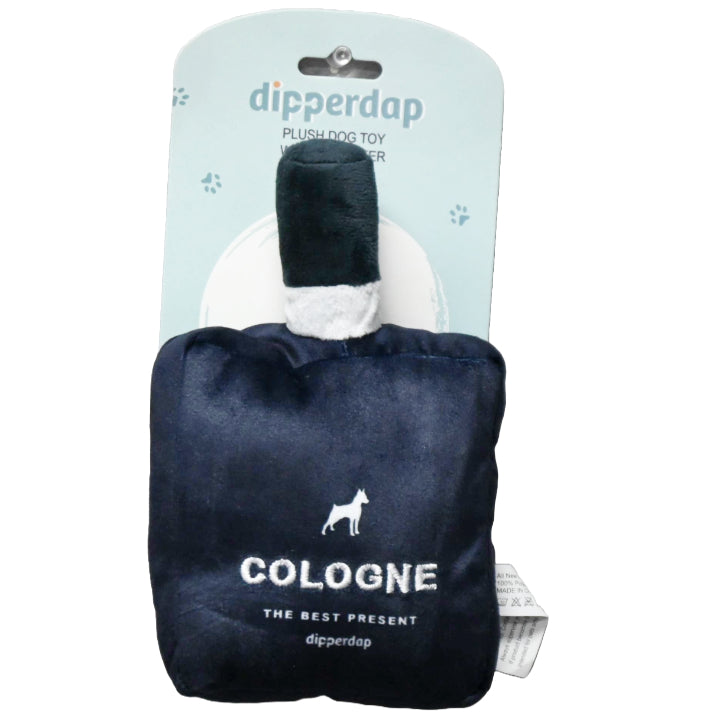 PLUSH COLOGNE SQUEAKY TOY NAVY BLUE C/P 50