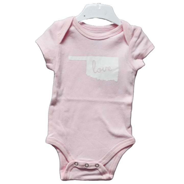 Pink Onesie, 0-3 month, Oklahoma C/P 48
